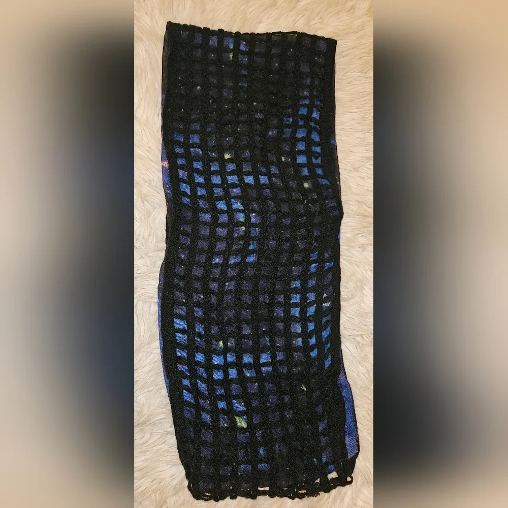 Galaxy Knit Mesh Infinity Scarf